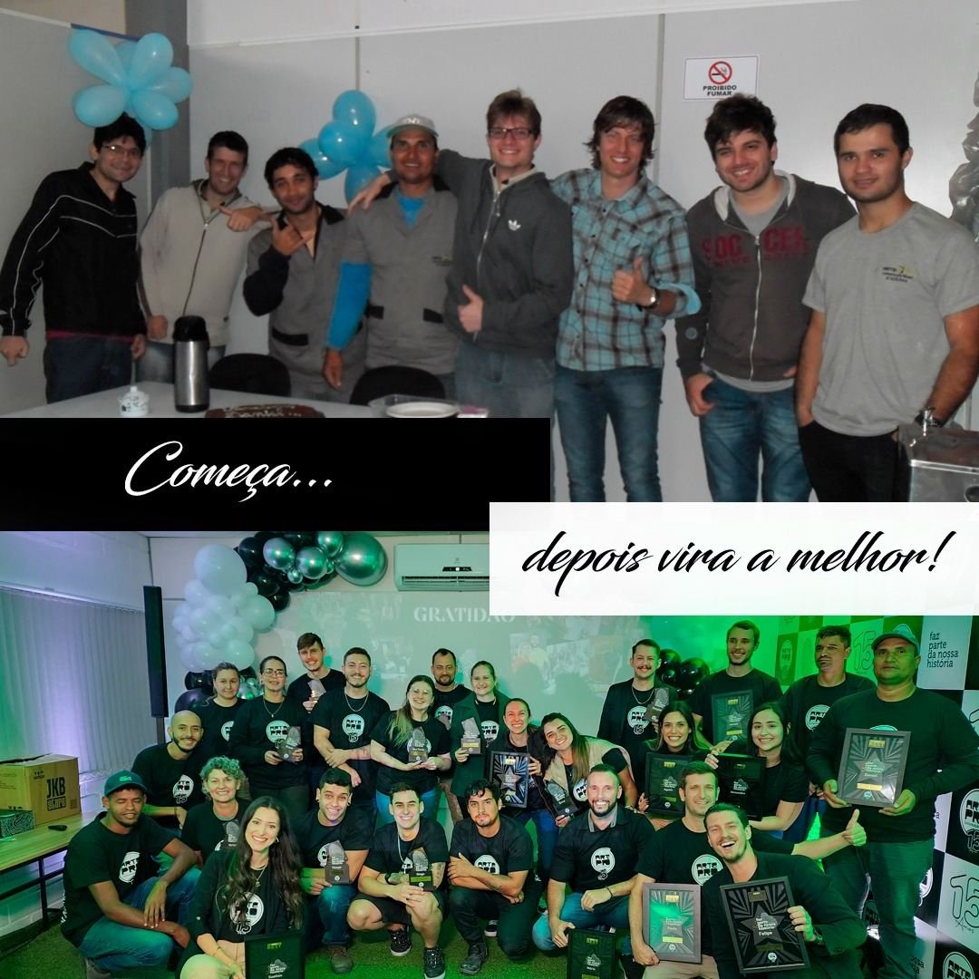 A equipe da ArtePro antes e depois